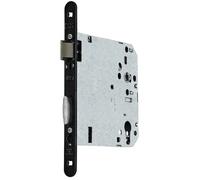 D45 PMR 22722000 Serrure à mortaise monopoint 120 mm têtière noire/inox