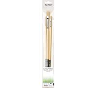 da Vinci, CHUNEO, Set de pinceaux à Peinture à l'huile, Fibres synthétiques Flexibles, précis et durables, Manches polis naturellement, Vegan, fabriqués en Allemagne, Ronds et Plats, Taille 0