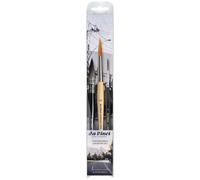 da Vinci Contemporary Landscape Signature Lot de 3 pinceaux Ari de Goes Jr. 188 No. 12, 498 No. 4, 1290 No. 4, Noir