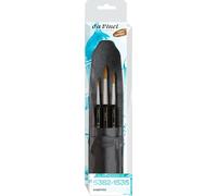 da Vinci Maestro Set, 3 pinceaux Aquarelle en Poils de martre Rouge Kolinsky à Pointe Fine, dans Un étui, Parfaits pour Le Croquis Urbain et Les déplacements, fabriqués en Allemagne, Tailles 0