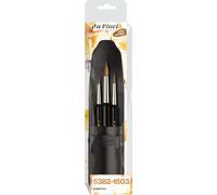 da Vinci Maestro Set, 3 pinceaux Aquarelle en Poils de martre Rouge Kolinsky, avec étui, idéal pour Les Voyages et Le Croquis Urbain, fabriqué en Allemagne, Rond, Taille 0