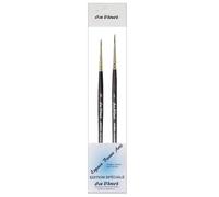 Da Vinci Serie 1526Y Harbin-Kolinsky Lot de pinceaux ronds pour artiste Martre rouge NO.0, 1