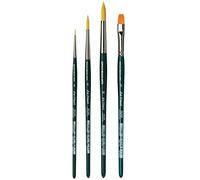 Da Vinci Serie 1570,Da Vinci Serie 122 Nova Pinceau synthétique, Set 4 PCS pour Aquarelle, Peinture à l'huile et Acrylique,Made in Germany