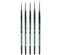 da Vinci Serie 1570 Nova Pinceau synthétique Rond , Set 5 PCS ,NO. 2. 0/2, 0/3, 0/5, 0/10, pour Aquarelle, Peinture à l'huile et Acrylique,Made in Germany
