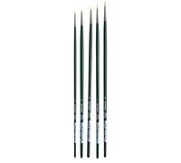 Da Vinci Serie 1670 Nova Pinceau synthétique,Long, Vert, Rond, Set 5 PCS,NO 0/2, 0/3, 0,1,2, pour Aquarelle, Peinture à l'huile et Acrylique,Made in Germany