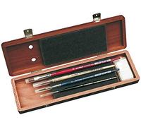 DA VINCI Série 5280 Set de pinceaux Aquarelle en Bois, Marron, Noir/Rouge, 30 x 30 x 30 cm