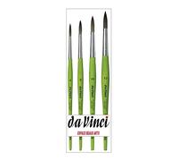 da Vinci Series 373 Fit, Rond, synthétique avec Manche Vert Mat, Taille 6.8.10.12