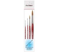 Da Vinci Series 5580 cosmotop Spin- Set de 4 pinceaux Aquarelle synthétique, n ° 0, 2, 6, 12 Fabriqué en Allemagne