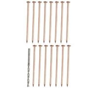 Daaxing Lot de 15 clous tueurs d'arbre en cuivre de 10,2 cm avec foret, pour enlever les souches et les racines