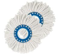 Daaxing Lot de 2 têtes de balai de rechange en microfibre pour balai Leifheit Clean Twist Disc, lavables, faciles à enlever et à remplacer
