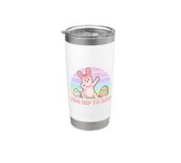 Dabbing Bunny Happy Easter Day Funny Egg Hunting Gobelet isotherme en acier inoxydable double paroi