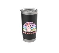 Dabbing Bunny Happy Easter Day Funny Egg Hunting Gobelet isotherme en acier inoxydable double paroi