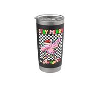 Dabbing Flamingo Stay Merry and Bright Christmas Groovy Xmas Gobelet isotherme en acier inoxydable double paroi