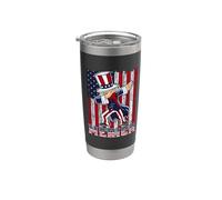 Dabbing Uncle Sam America Flag Patriotic 4th of July Gobelet isotherme en acier inoxydable double paroi