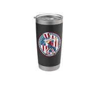 Dabbing Uncle Sam America Flag Patriotic 4th of July Gobelet isotherme en acier inoxydable double paroi