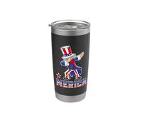 Dabbing Uncle Sam America Flag Patriotic 4th of July Gobelet isotherme en acier inoxydable double paroi