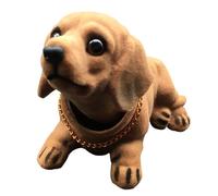 Dachshund - Add Fun To Your Drives | Dashboard Nodding Dog With Resin | Perfect For Dog Lovers Car Desktop Decoration, Slight Shake Makes Head Bob Adorable Cute Mini Figurine