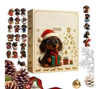 Dachshund Advent calndar - Mini Resin Figurines Boxed Countdown, Numbered