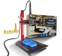 DACKZZM Outil d'insertion de chaleur avec fer à souder 80 W, presse à chaud verticale, 8 embouts en laiton, outil d'inserts filetés M2-M8 pour pièce imprimée en 3D, bricolage, composants en plastique