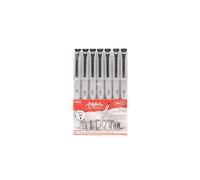DACO Set Feutres Fineliner 7 Tailles 0.05-1 mm - Stylos Liner Graphique Noir - Feutres Dessin Technique, Architecture, Illustration & Manga - Encre Résistante à l’Eau
