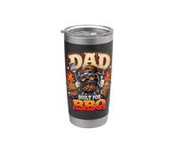 Dad Built for BBQ Funny Grilling Fête des Pères Gobelet isotherme en acier inoxydable double paroi