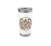 Dad Of Boys Gobelet isotherme en acier inoxydable double paroi