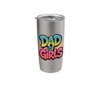 Dad Of Girls Gobelet isotherme en acier inoxydable double paroi