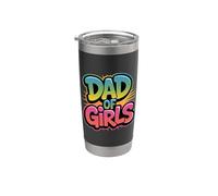 Dad Of Girls Gobelet isotherme en acier inoxydable double paroi