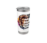 Dad The Man Myth Legend King Cool Lion Fête des pères Gobelet isotherme en acier inoxydable double paroi