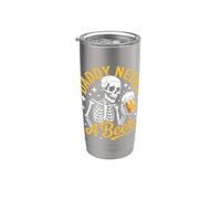 Daddy Needs A Beer Funny Dad Father Drinking Humour Beer Men Gobelet isotherme en acier inoxydable double paroi