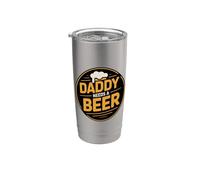 Daddy Needs A Beer Gobelet isotherme en acier inoxydable double paroi