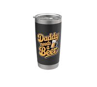 Daddy Needs A Beer Gobelet isotherme en acier inoxydable double paroi