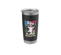 Daddy Of The K-Pop Birthday Girl, fête d'anniversaire avec licorne Gobelet isotherme en acier inoxydable double paroi