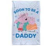 Daddy Pig Soon to Be Plaid Ultra Doux au Toucher Soyeux - 91 x 147 cm