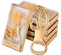 DADEA Lot de 24 décapsuleurs dorés pour 60e anniversaire de mariage, cadeaux de fête d'anniversaire pour invités, cadeaux de fête d'anniversaire, fournitures souvenirs (60, 24 pièces)