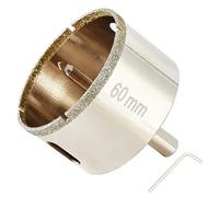 DaduoRi-Scie cloche diamant de 60mm avec foret pilote, pointe pour carrelage de 60mm avec foret de guidage au centre pour verre, porcelaine, carrelage, céramique, marbre et granit