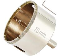 DaduoRi-Scie cloche diamant de 70mm avec foret pilote, pointe pour carrelage de 70mm avec foret de guidage au centre pour verre, porcelaine, carrelage, céramique, marbre et granit