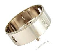 DaduoRi-Scie cloche diamant de 95mm avec foret pilote, pointe pour carrelage de 95mm avec foret de guidage au centre pour verre, porcelaine, carrelage, céramique, marbre et granit