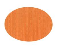 Daesar 6 Set de Table Lavable, Tapis de Table Vinyl Napperon Rectangulaire Ovale Couleur Unie Set Table Antidérapant Orange 45x32.5CM