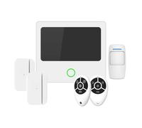 Daewoo Pack Alarme AM301, Centrale à écran Tactile, détecteur de Mouvement adapté aux Animaux, contacteurs de Porte et télécommandes, contrôle à Distance en Toute sécurité