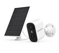Daewoo Security - Caméra Extérieure W503 avec Panneau Solaire - sans Fil Autonome - 3MP Full HD+ - Détection IA - Vision Nocturne Couleur - Wi-FI - Compatible Alarmes