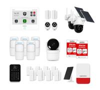 Daewoo Security Pack Alarme Maison sans Fil AM505L - Centrale Touch XL Wi-FI & GSM, 3 Caméras HD 1080p, 8 Détecteurs d'Ouverture, 5 Détecteurs de Mouvement, Sirène Solaire, App Daewoo Home Connect