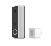 Daewoo Visiophone connecté WiFi avec Sonnette DB502W - Détection de Mouvement, Batterie intégrée - Répondez aux visiteurs de Puis Votre téléphone - Compatible avec Amazon Alexa, l’Assistant Google