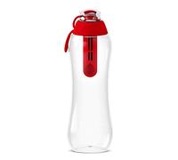 Dafi Gourde Filtrante Soft, 1 Filtre à Charbon Actif Rouge 0,3 L - Filtre le Chlore et autres contaminants, Gourde Sport Transparente, Bouteille Filtrante Sans BPA, Gourde Paille, Bouteille d'eau