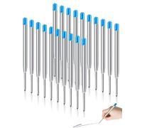 DAFNE 20 recharges pour stylos à bille bleu, spécification G2, compatibles avec des marques telles que Parker, Pelikan et Faber-Castell. Recharges durables pour stylos à bille standard
