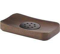 Dafne porte-savon brun noyer 14x8x11 - Accessoires salle de bain - Porte-savon en bois