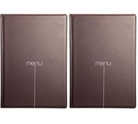 DAG Style Porte-Menu Ligne Risto, Format A4, Couleur Noir, fabriqué en Italie, pour Feuilles 21x29,7cm (Lot de 2)