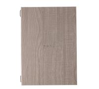 DAG Style, Porte-menu Restaurant A4 Line Italy, Menu Restaurant avec inscription "Menu" Couleur Effet Chêne, PU, 100% Made in Italy