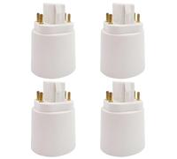DAGLLGEW Adaptateur de Lampe Tactile 4 pièces, Adaptateur d'ampoule LED à 4 Broches résistant à la Chaleur, Prise de convertisseur d'ampoule GX24Q Base vis