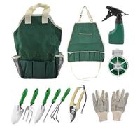 DAGLLGEW Ensemble d'outils de Jardinage 11 pièces Kit d'outils de Jardinage Pratique Comprenant Un Sac Rangement, des Gants et Un Vaporisateur Ensemble Jardin Robuste pour Femmes et Hommes jar